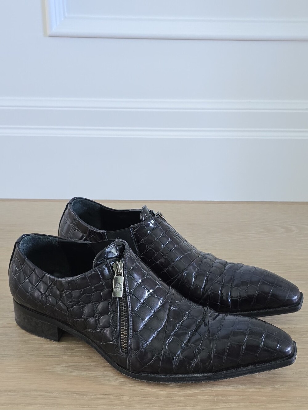 Jo Ghost Men's Black Italian Leather Shoes EU43 US10 EUC